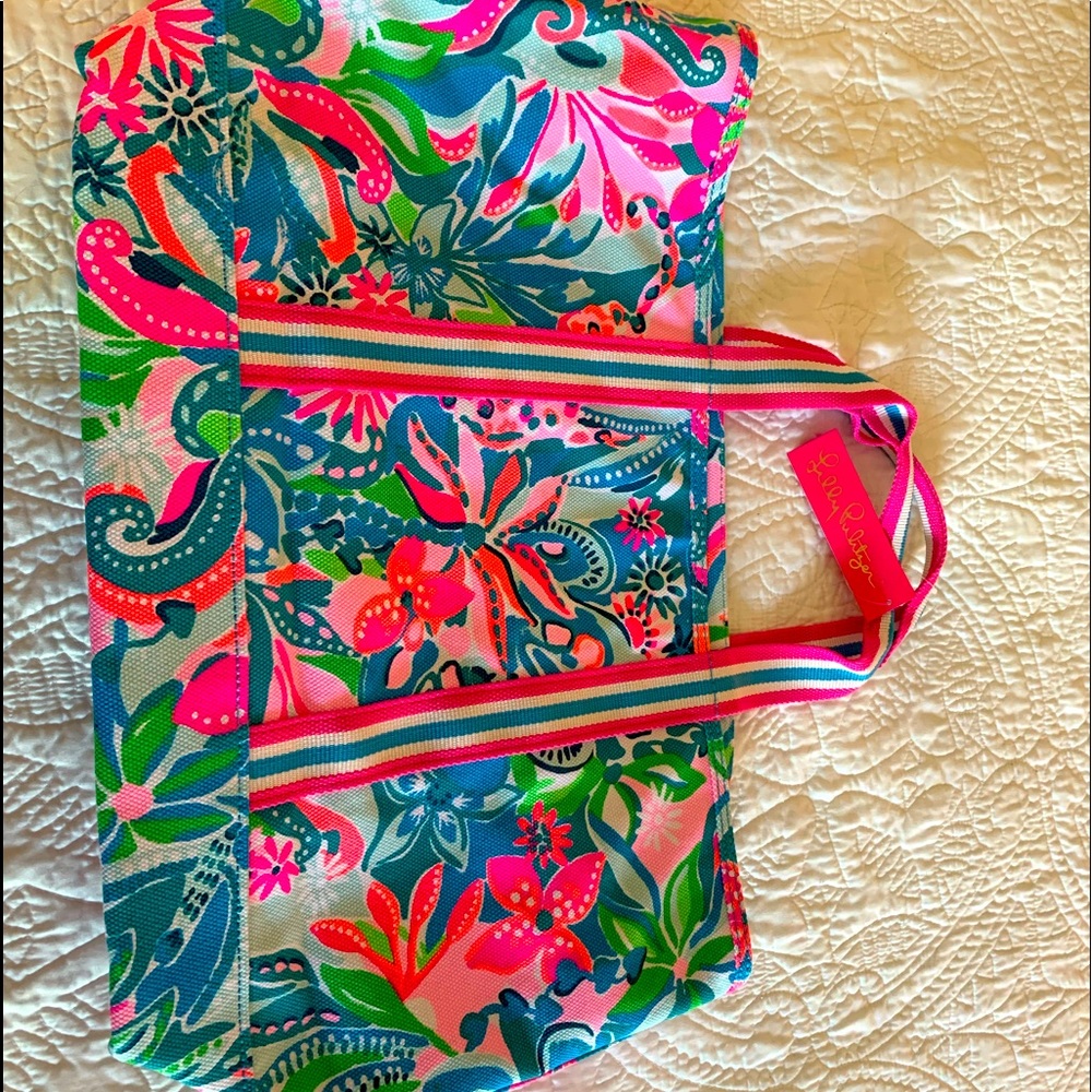 Lilly Pulitzer canvas zipper tote